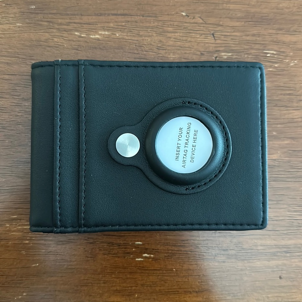 Normest Black Bifold AirTag Wallet